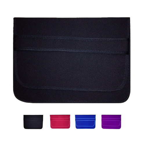 Neoprene Laptop Sleeve w/ Front Flap & Elastic Closure