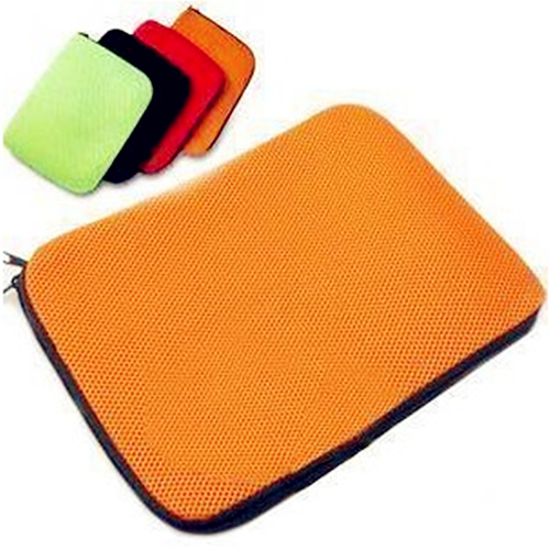 Grid Fabric Laptop Sleeve w/ Double Zipper & Soft Interior