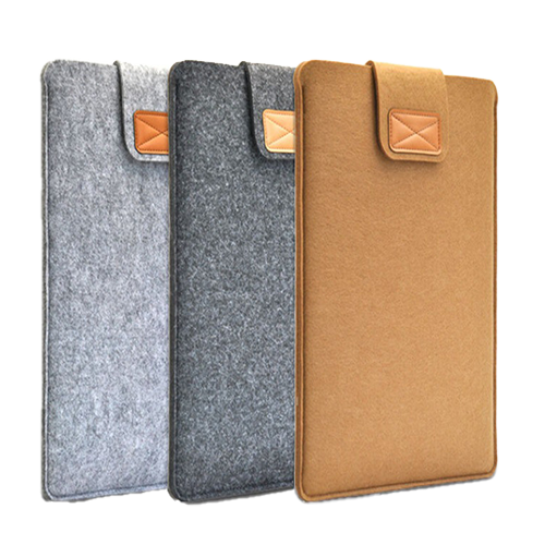Felt Laptop Sleeve w/ Velcro Flip Top Closure