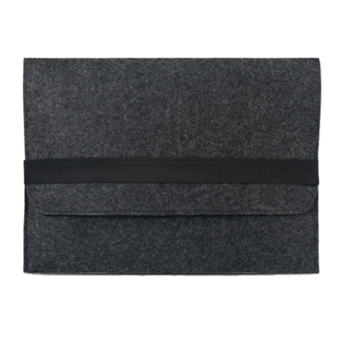 Felt Laptop Sleeve w/ Flip Closure & Three Compartments
