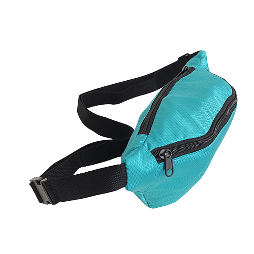 Waterproof Ribstop Waist Fanny Pack w/ 2 Zippers, 13"W x 6"H