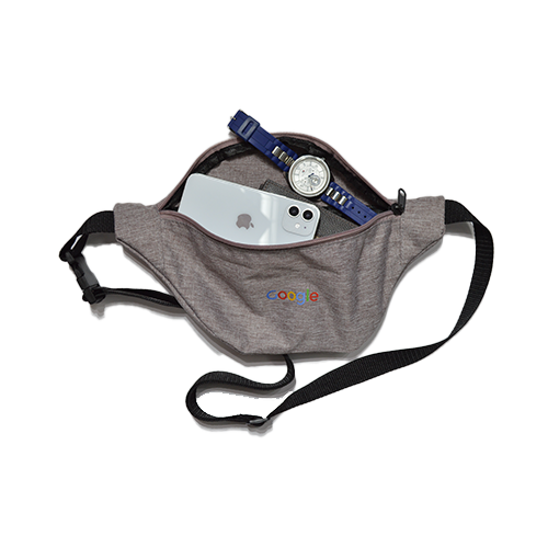 Waterproof 13"W x 6"H Heathered Fanny Packs w/ 1 Zipper & Custom Logo