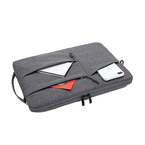 Polyester Laptop Sleeve w/ Four Compartments & Side Handle