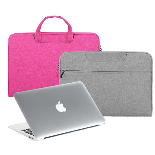 Felt Laptop Sleeve w/ Handle & Two Zippered Compartments thumbnail 4