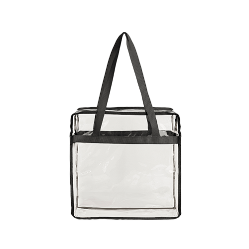 Contrast Binding Clear PVC Transparent Tote Bag