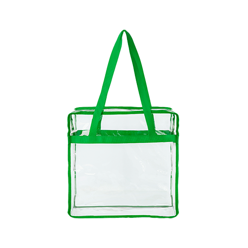 Contrast Binding Clear PVC Transparent Tote Bag thumbnail 5