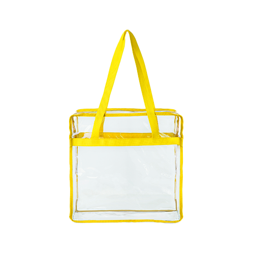 Contrast Binding Clear PVC Transparent Tote Bag thumbnail 9