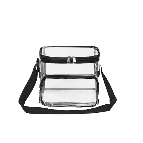 Stadium Approved Clear PVC Transparent Lunch Bag with Front Zipper Pocket