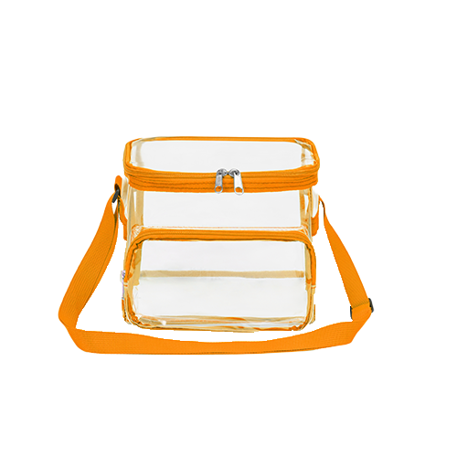 Stadium Approved Clear PVC Transparent Lunch Bag with Front Zipper Pocket thumbnail 7