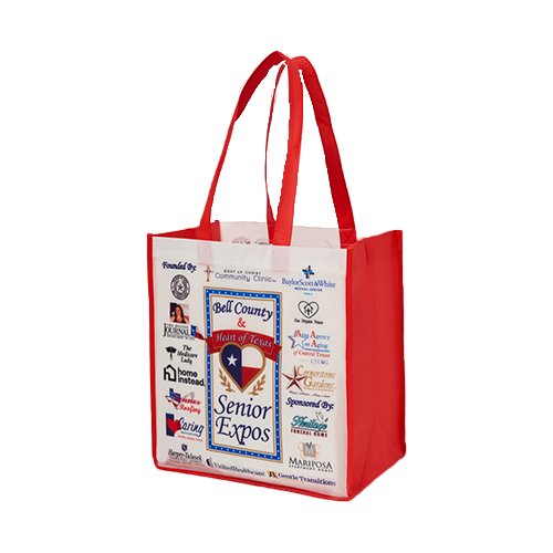 Sublimated PET Non-Woven Shopping Tote Bag w/ Gusset - 2 Sided thumbnail 2