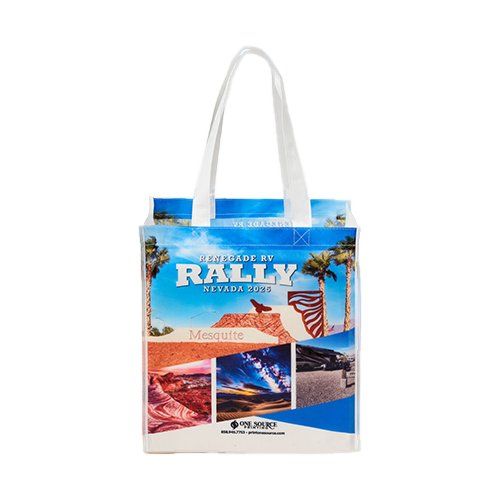 Sublimated PET Non-Woven Shopping Tote Bag w/ Gusset - 2 Sided thumbnail 4