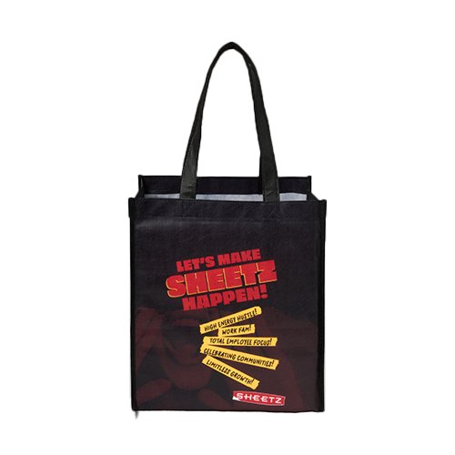 Sublimated PET Non-Woven Shopping Tote Bag w/ Gusset - 2 Sided thumbnail 8