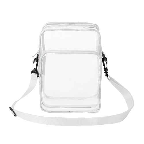 Clear PVC Crossbody Messenger Shoulder Bag with Adjustable Strap thumbnail 7