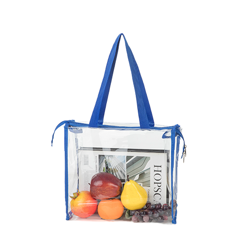 Clear PVC Transparent Zipper Tote Bag