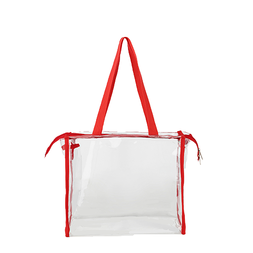 Clear PVC Transparent Zipper Tote Bag thumbnail 3