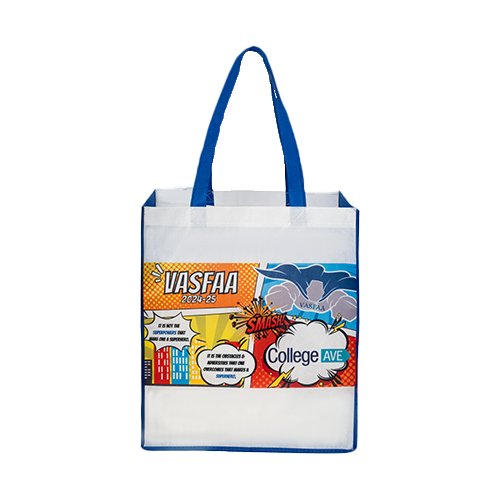 Sublimated PET Non-Woven Grocery Tote Bag w/ Gusset - 2 Sided thumbnail 4