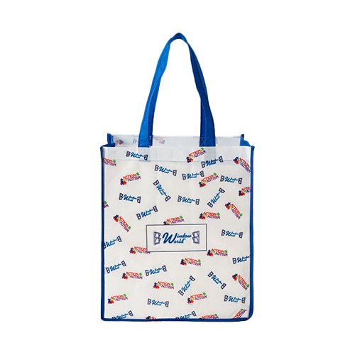 Sublimated PET Non-Woven Grocery Tote Bag w/ Gusset - 2 Sided thumbnail 5