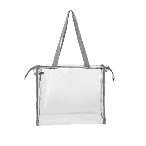 Clear PVC Transparent Zipper Tote Bag thumbnail 4