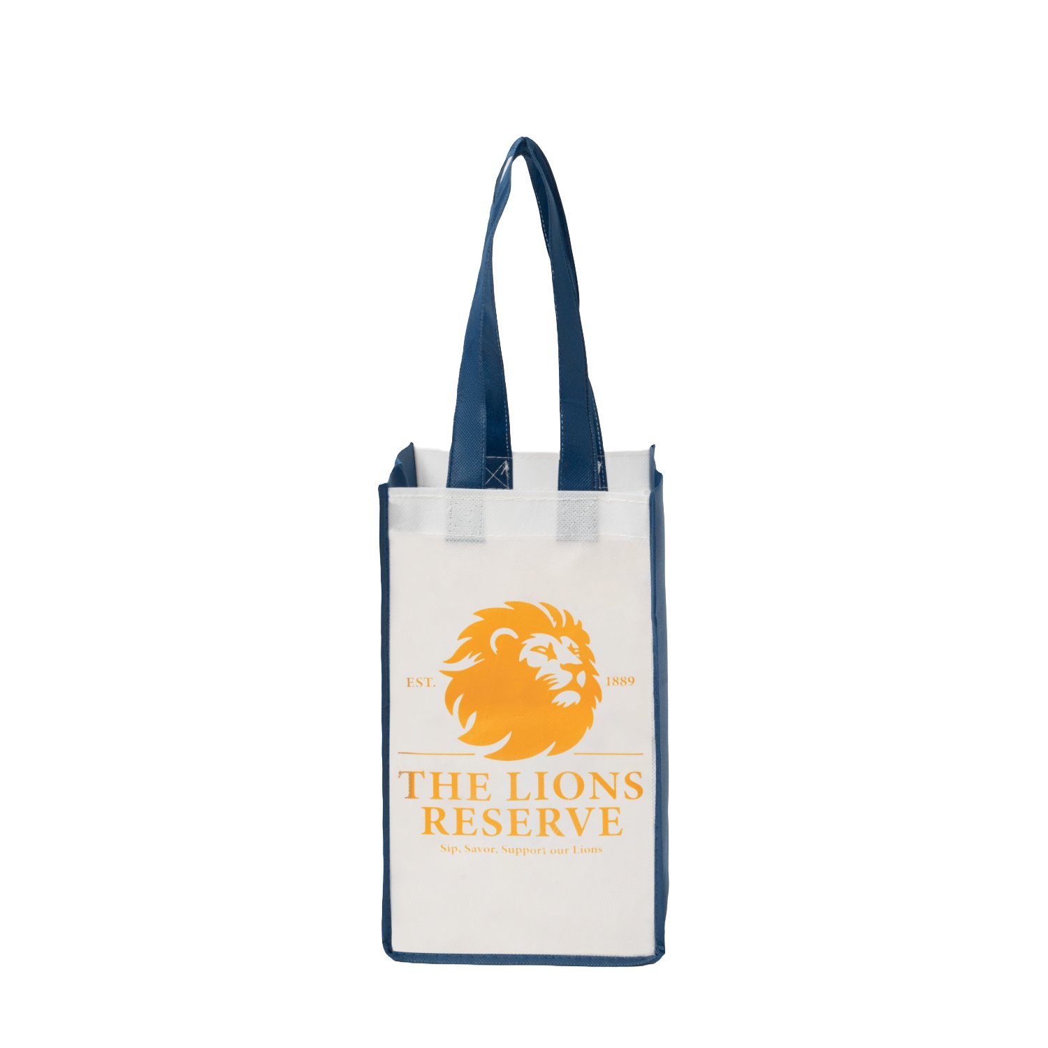 Sublimated PET Non-Woven 4 Bottle Tote Bag w/ Gusset - 2 Sided