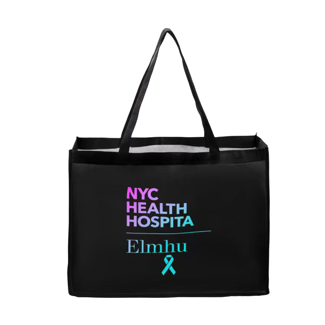 Sublimated PET Non-Woven Shopping Tote Bag w/ Gusset - 2 Sided
