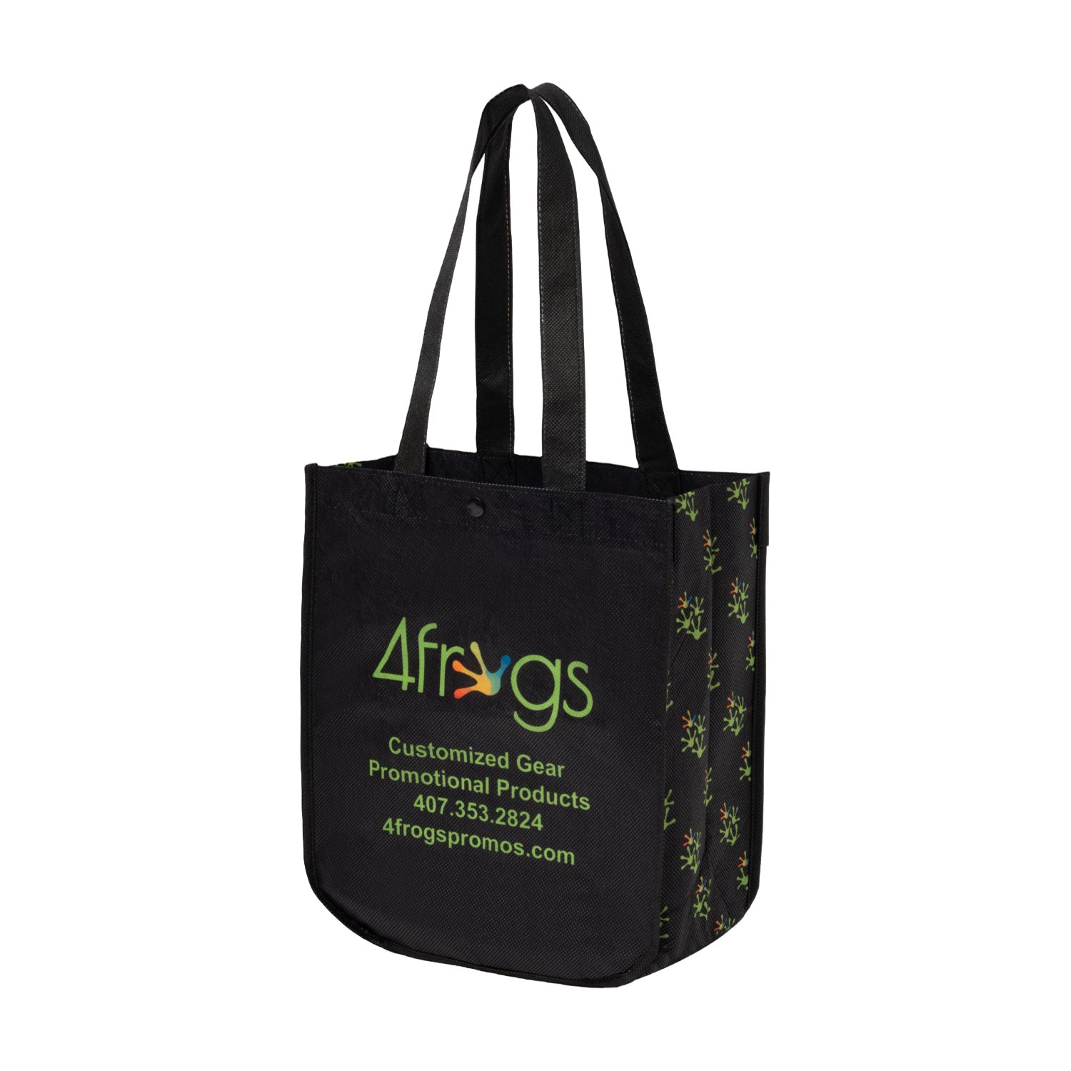 Sublimated PET Non-Woven Full Color Rounded Bottom Tote Bag thumbnail 11