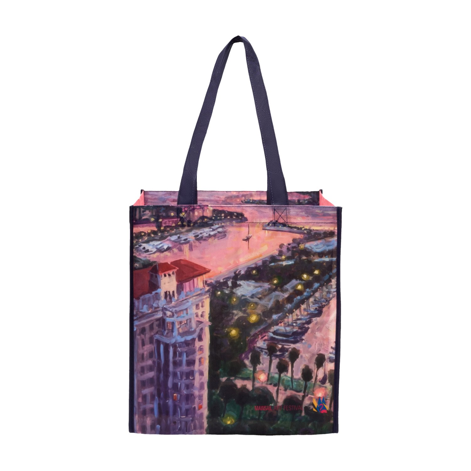 Full Color PET Non-Woven Grocery Tote Bag w/ Large Gusset - 4 Sided thumbnail 6