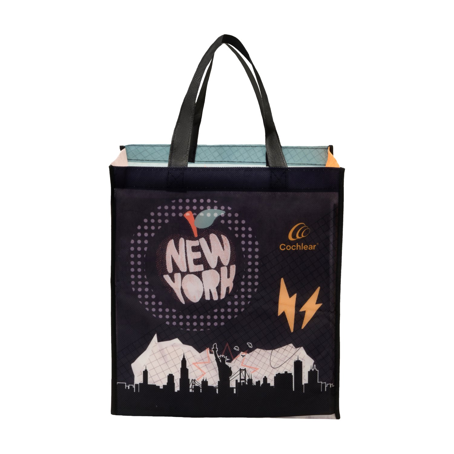 Full Color PET Non-Woven Grocery Tote Bag w/ Large Gusset - 4 Sided thumbnail 8